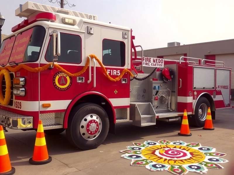 Free Fire Hero - Diwali Rescue Challenge Free Fire Hero Diwali event with decorated fire truck and rangoli