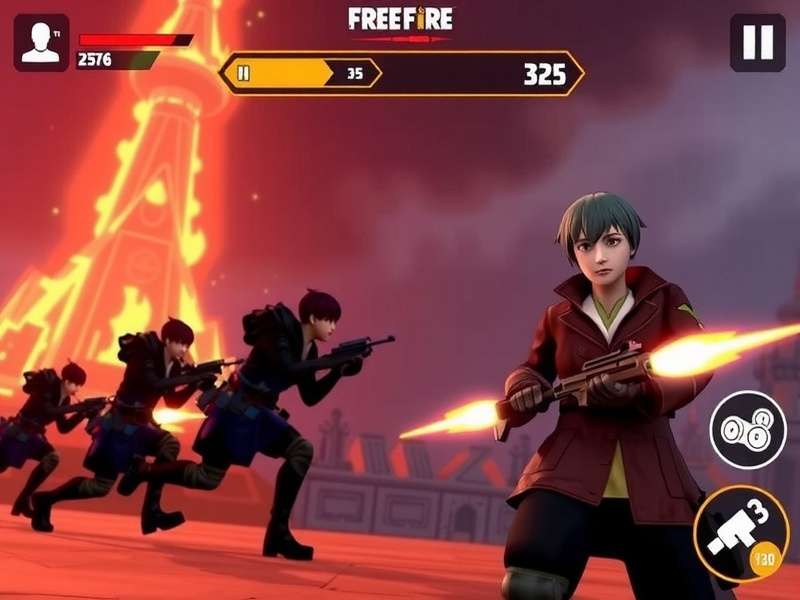 Free Fire Hero - Multiplayer Temple Rescue Free Fire Hero multiplayer mode with team rescuing people from a temple fire