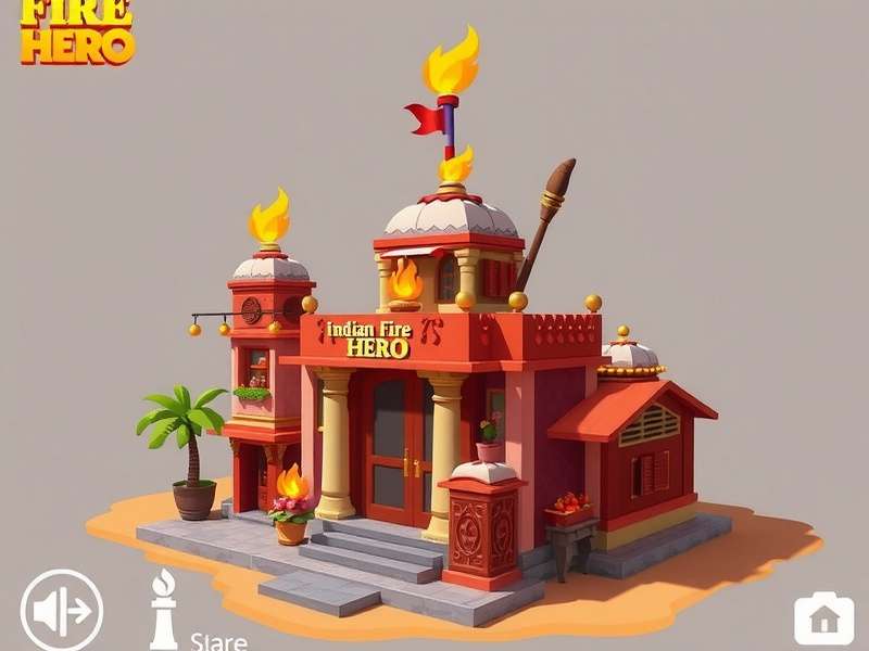 Free Fire Hero - Indian-Style Fire Station Free Fire Hero's Indian fire station with traditional elements